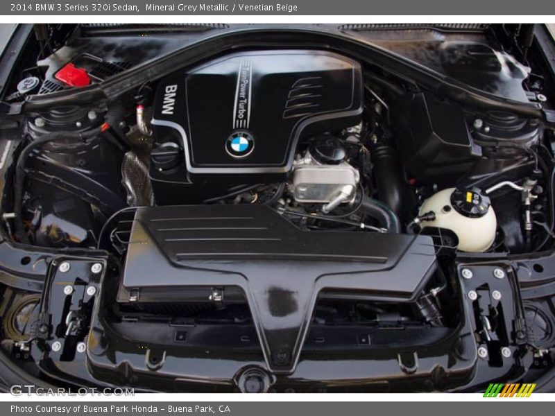 Mineral Grey Metallic / Venetian Beige 2014 BMW 3 Series 320i Sedan