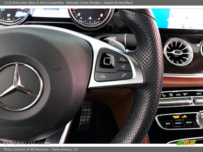 Emerald Green Metallic / Saddle Brown/Black 2018 Mercedes-Benz E 400 Convertible
