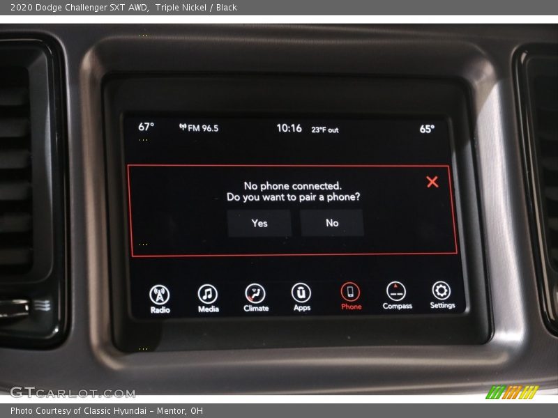 Triple Nickel / Black 2020 Dodge Challenger SXT AWD