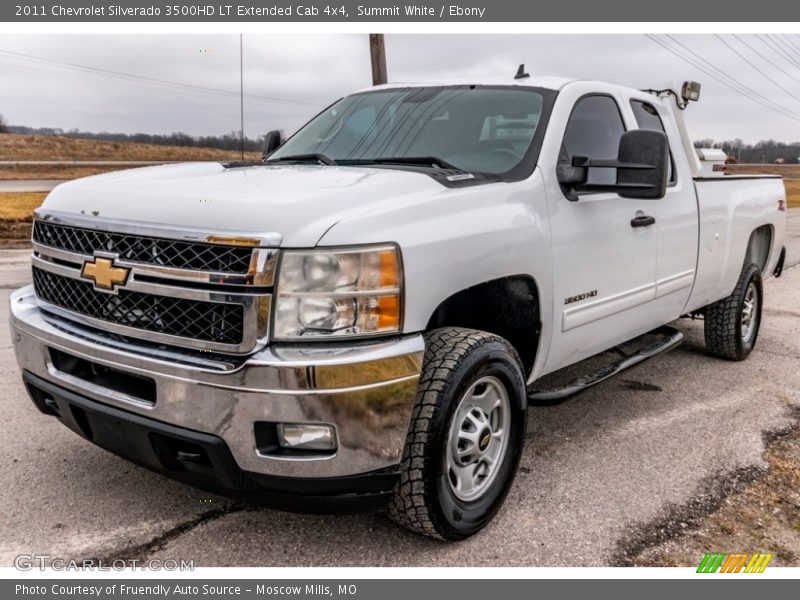 Summit White / Ebony 2011 Chevrolet Silverado 3500HD LT Extended Cab 4x4