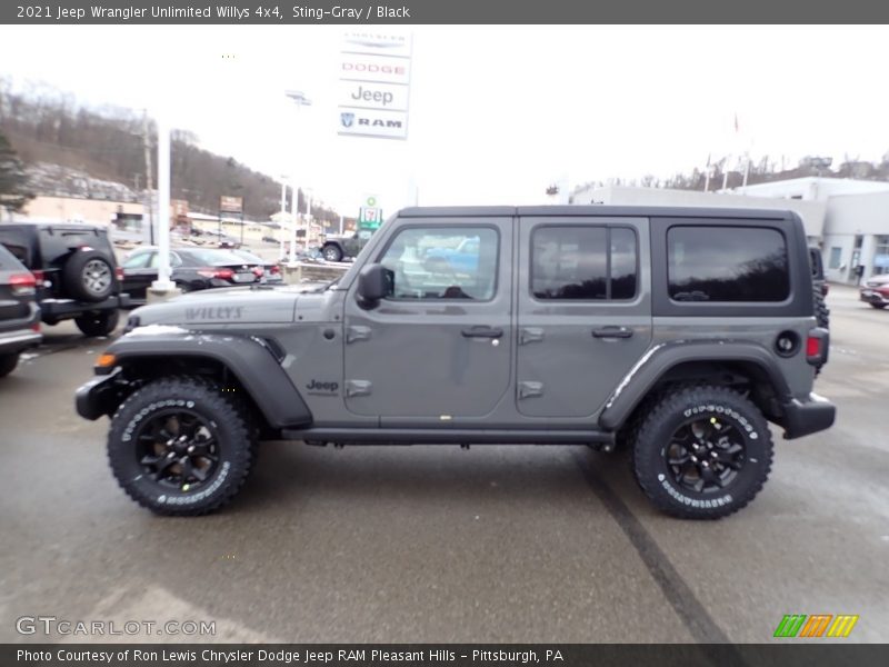 Sting-Gray / Black 2021 Jeep Wrangler Unlimited Willys 4x4