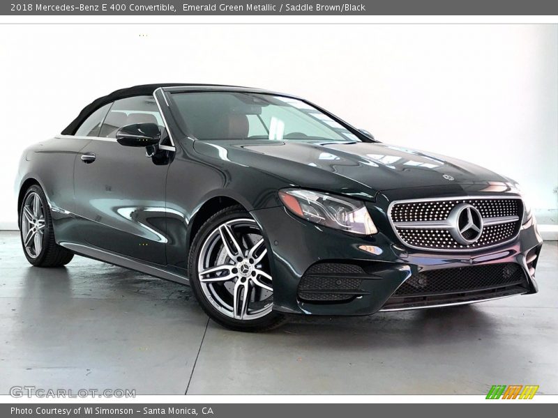Emerald Green Metallic / Saddle Brown/Black 2018 Mercedes-Benz E 400 Convertible