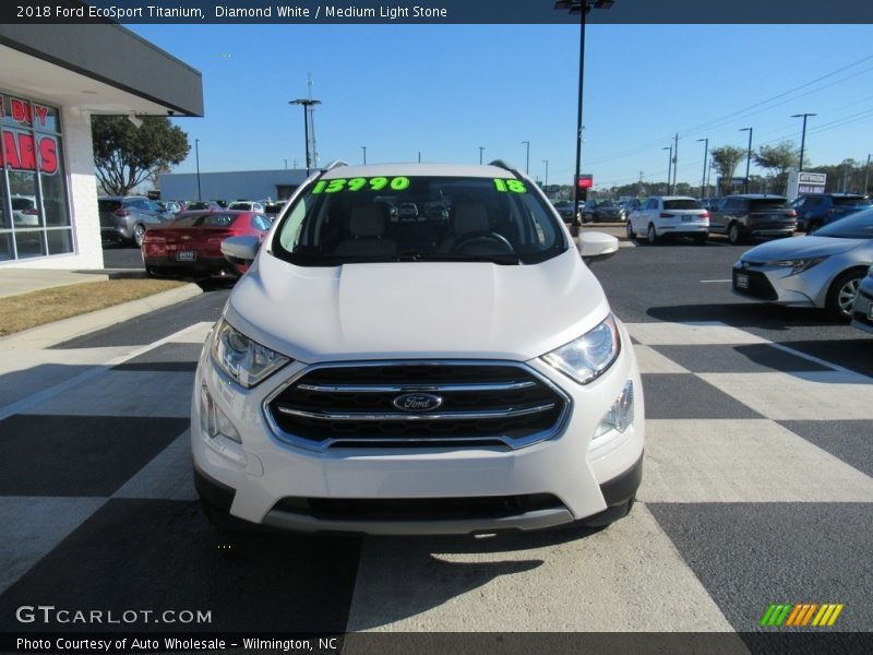Diamond White / Medium Light Stone 2018 Ford EcoSport Titanium