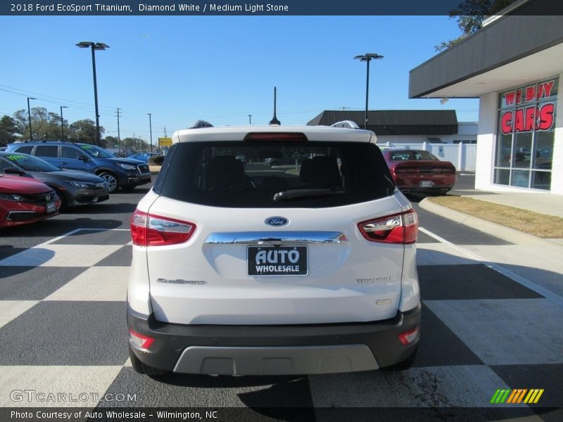 Diamond White / Medium Light Stone 2018 Ford EcoSport Titanium