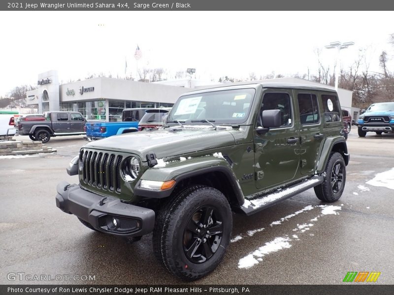 Sarge Green / Black 2021 Jeep Wrangler Unlimited Sahara 4x4