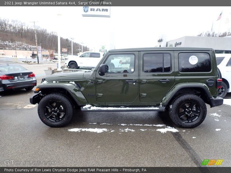 Sarge Green / Black 2021 Jeep Wrangler Unlimited Sahara 4x4