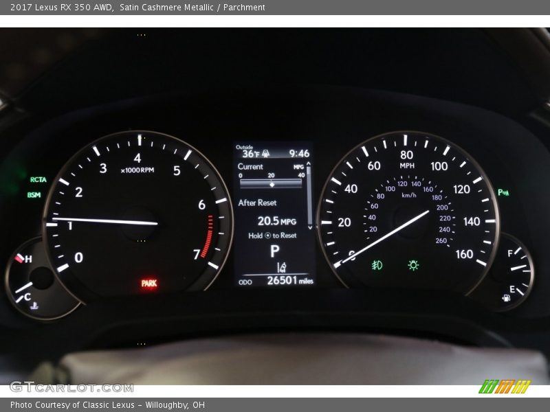 Satin Cashmere Metallic / Parchment 2017 Lexus RX 350 AWD