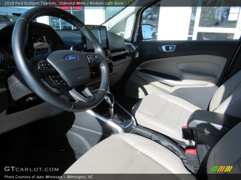 Diamond White / Medium Light Stone 2018 Ford EcoSport Titanium