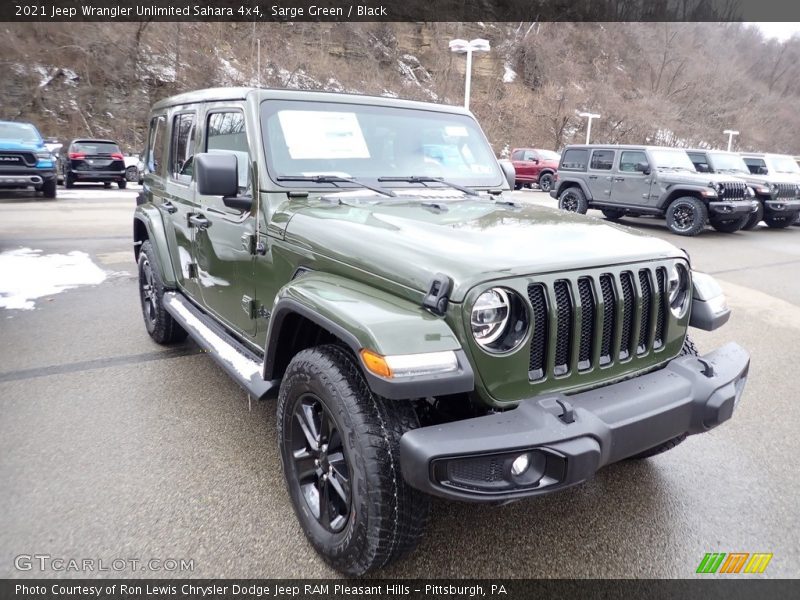 Sarge Green / Black 2021 Jeep Wrangler Unlimited Sahara 4x4