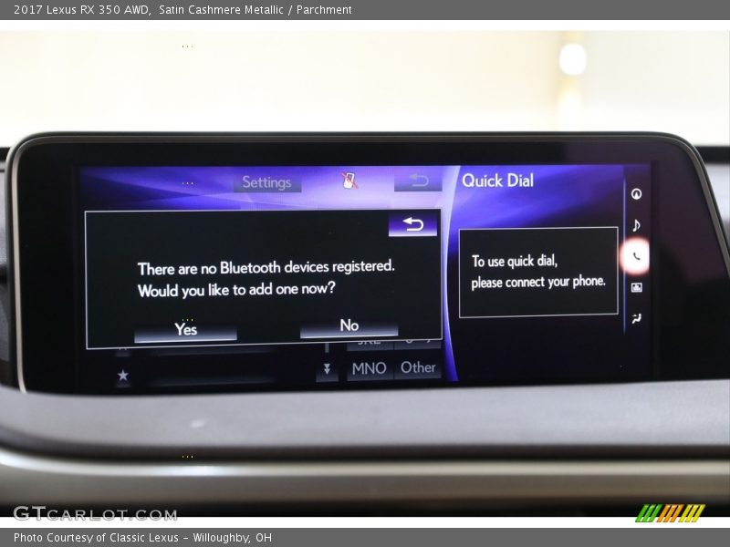 Satin Cashmere Metallic / Parchment 2017 Lexus RX 350 AWD