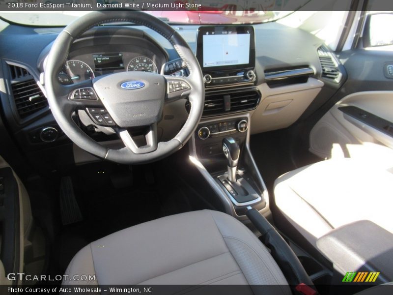 Diamond White / Medium Light Stone 2018 Ford EcoSport Titanium
