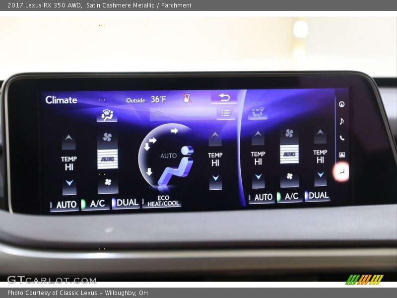 Satin Cashmere Metallic / Parchment 2017 Lexus RX 350 AWD