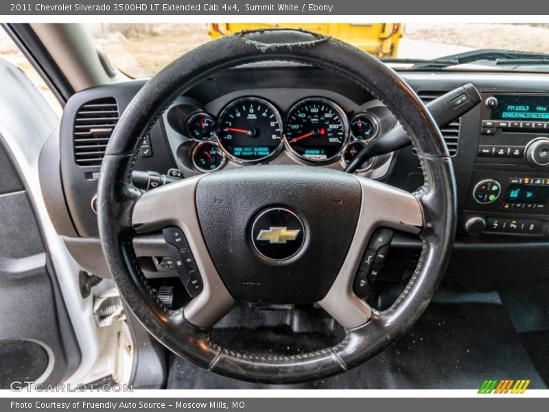 Summit White / Ebony 2011 Chevrolet Silverado 3500HD LT Extended Cab 4x4
