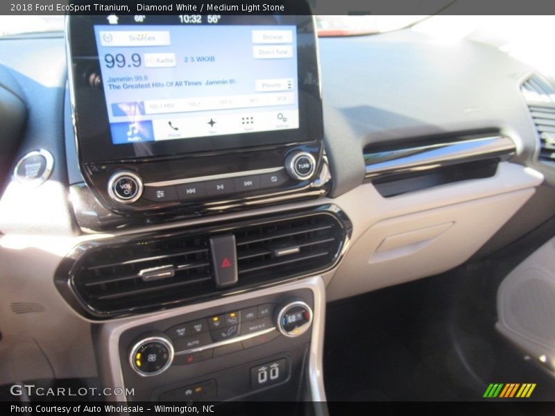 Diamond White / Medium Light Stone 2018 Ford EcoSport Titanium