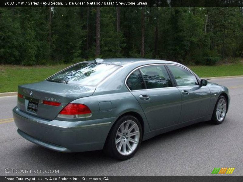 Slate Green Metallic / Basalt Grey/Stone Green 2003 BMW 7 Series 745Li Sedan