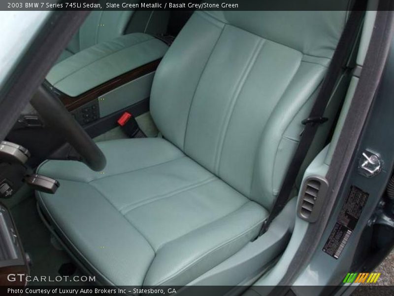 Slate Green Metallic / Basalt Grey/Stone Green 2003 BMW 7 Series 745Li Sedan