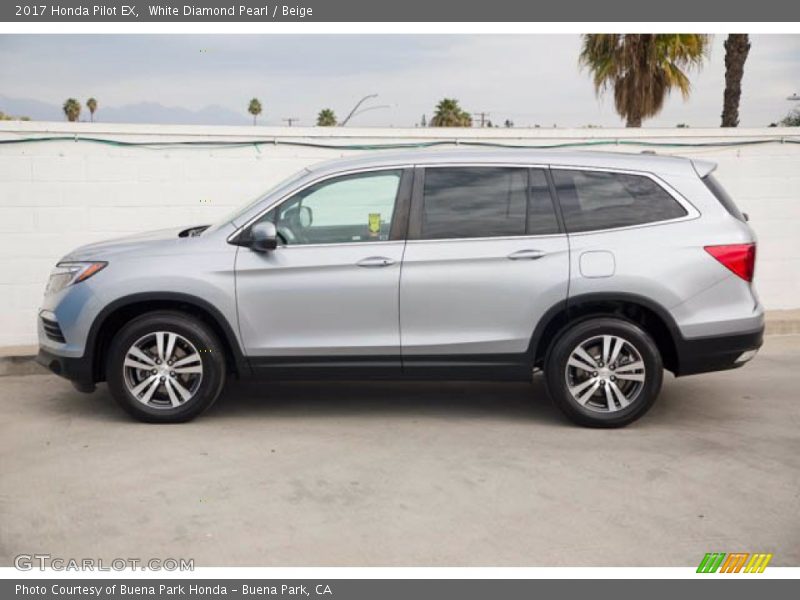 White Diamond Pearl / Beige 2017 Honda Pilot EX