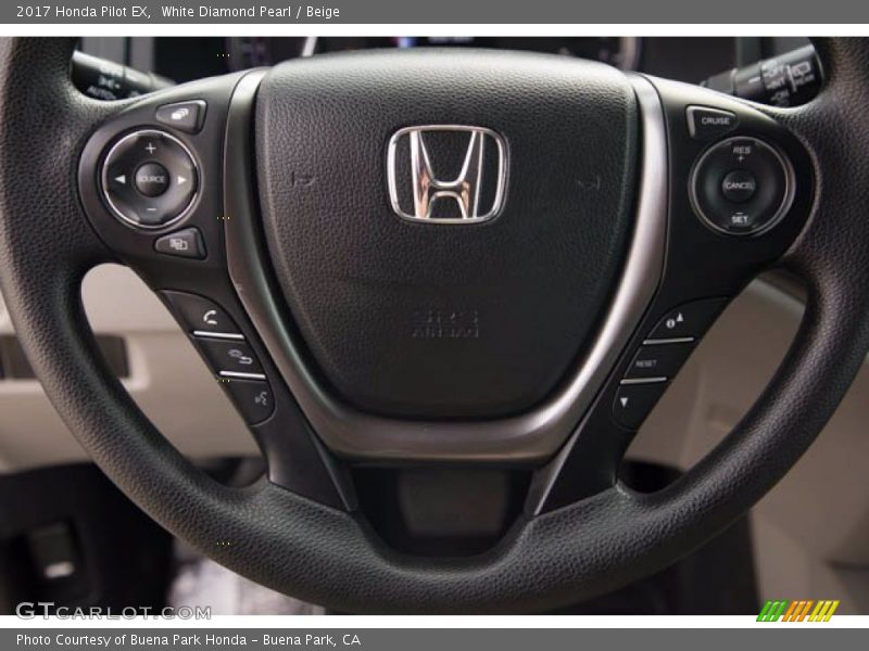 White Diamond Pearl / Beige 2017 Honda Pilot EX