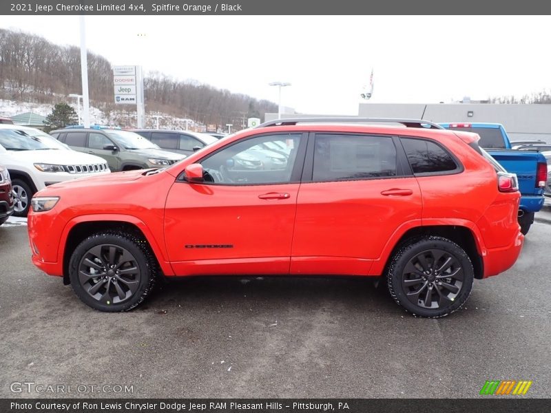 Spitfire Orange / Black 2021 Jeep Cherokee Limited 4x4