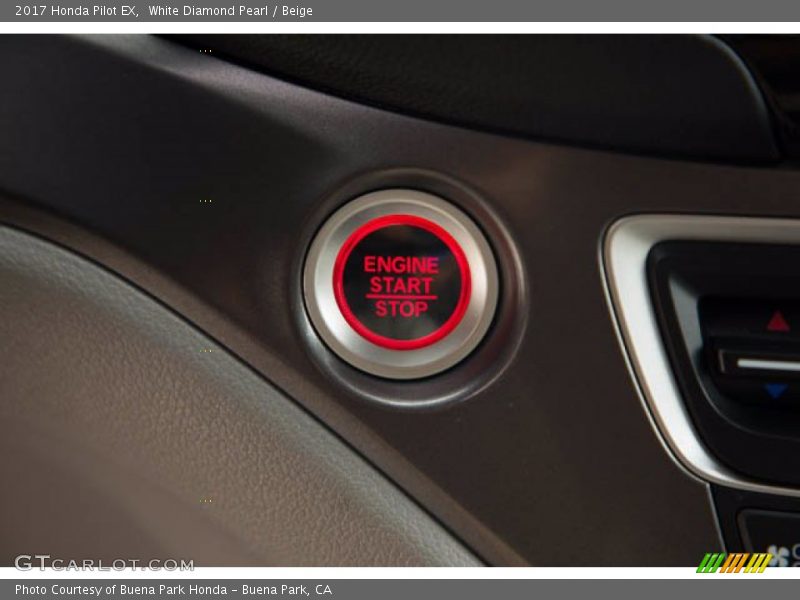 White Diamond Pearl / Beige 2017 Honda Pilot EX