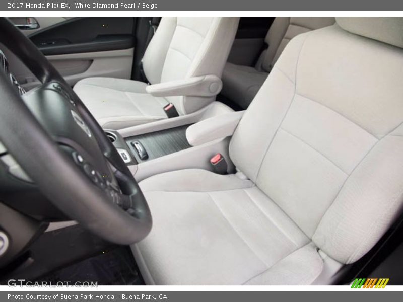 White Diamond Pearl / Beige 2017 Honda Pilot EX