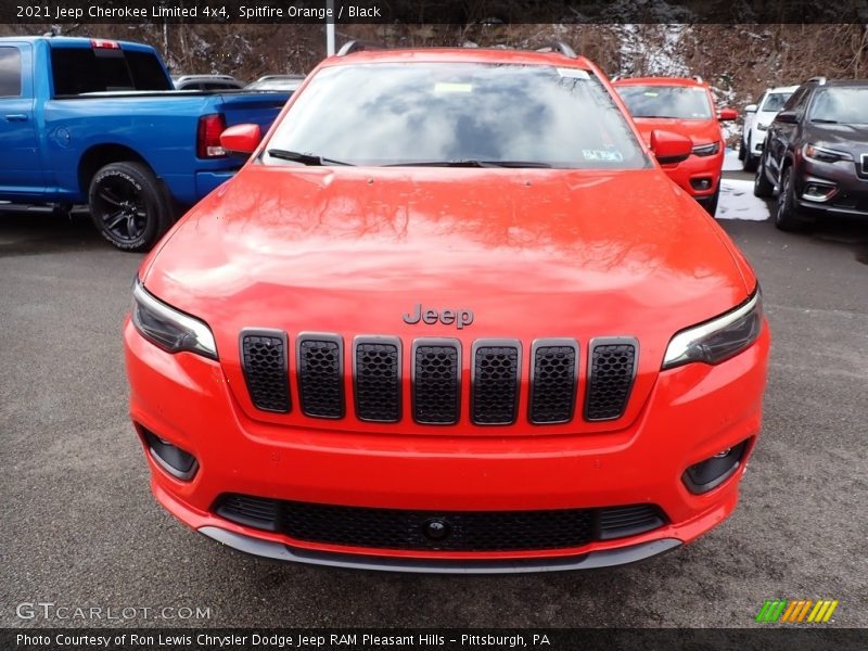 Spitfire Orange / Black 2021 Jeep Cherokee Limited 4x4