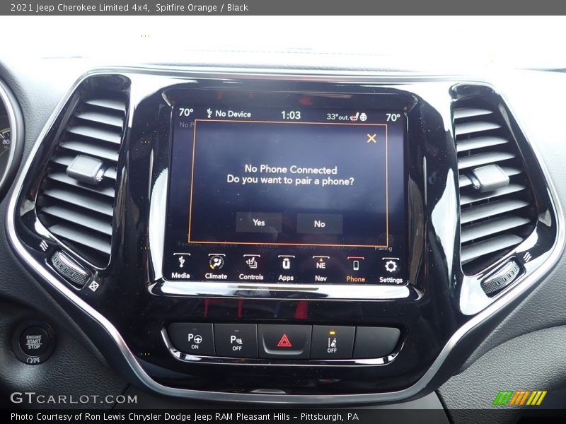 Spitfire Orange / Black 2021 Jeep Cherokee Limited 4x4