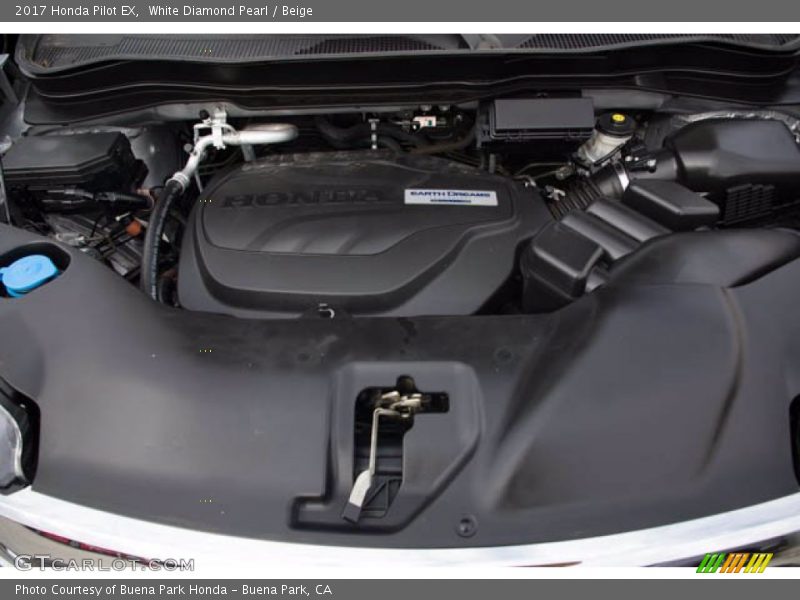 White Diamond Pearl / Beige 2017 Honda Pilot EX