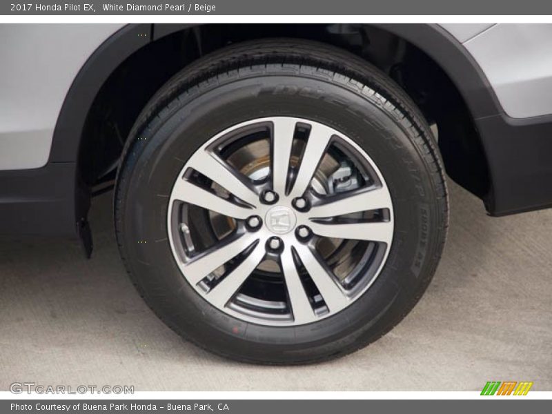 White Diamond Pearl / Beige 2017 Honda Pilot EX