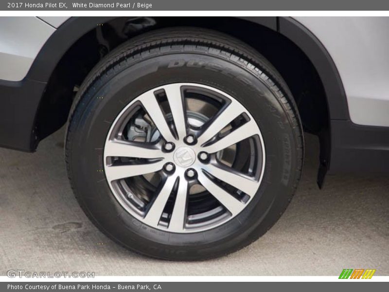 White Diamond Pearl / Beige 2017 Honda Pilot EX
