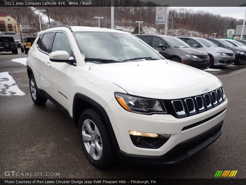 White / Black 2021 Jeep Compass Latitude 4x4