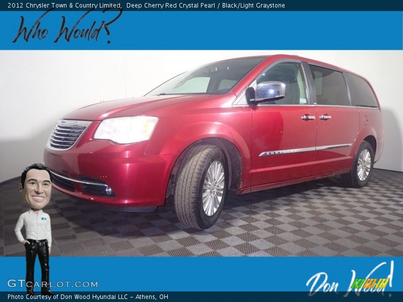 Deep Cherry Red Crystal Pearl / Black/Light Graystone 2012 Chrysler Town & Country Limited