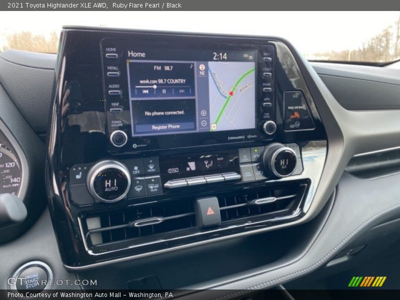 Ruby Flare Pearl / Black 2021 Toyota Highlander XLE AWD