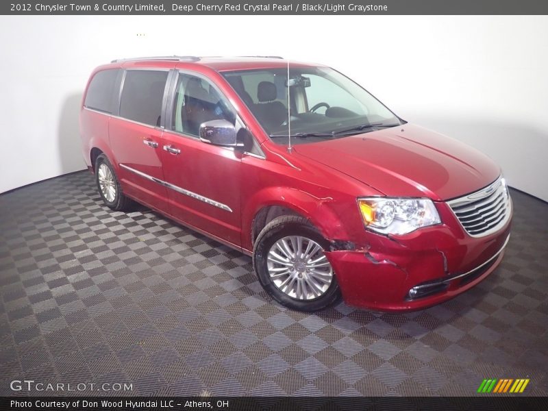 Deep Cherry Red Crystal Pearl / Black/Light Graystone 2012 Chrysler Town & Country Limited