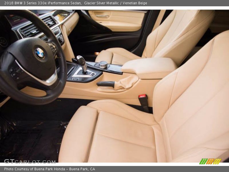 Glacier Silver Metallic / Venetian Beige 2018 BMW 3 Series 330e iPerformance Sedan