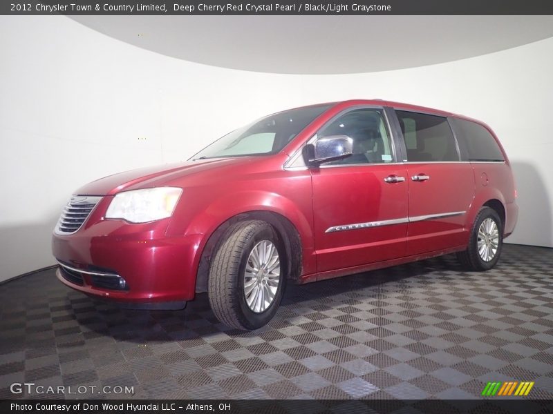 Deep Cherry Red Crystal Pearl / Black/Light Graystone 2012 Chrysler Town & Country Limited