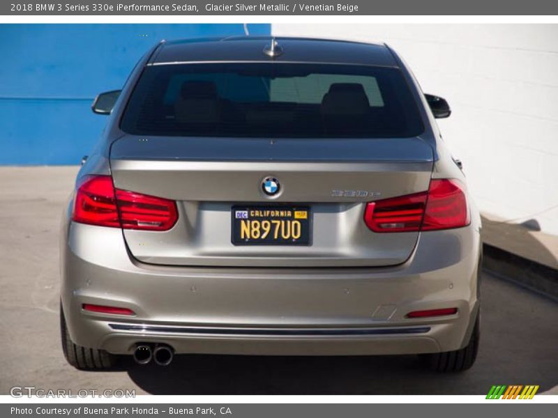 Glacier Silver Metallic / Venetian Beige 2018 BMW 3 Series 330e iPerformance Sedan