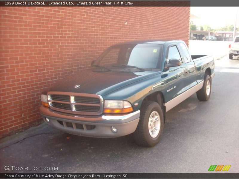 Emerald Green Pearl / Mist Gray 1999 Dodge Dakota SLT Extended Cab