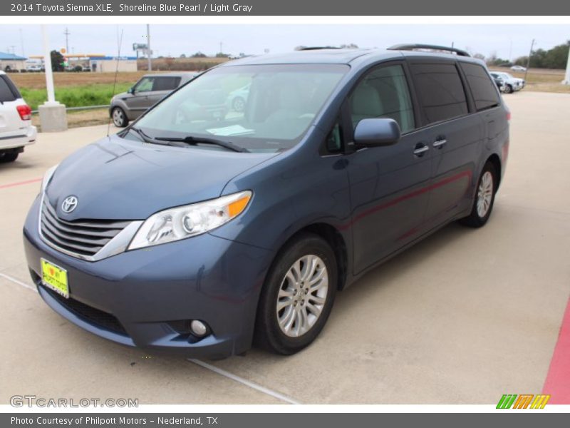 Shoreline Blue Pearl / Light Gray 2014 Toyota Sienna XLE