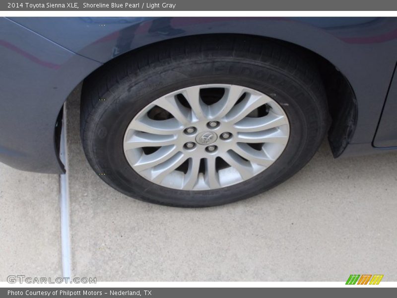 Shoreline Blue Pearl / Light Gray 2014 Toyota Sienna XLE