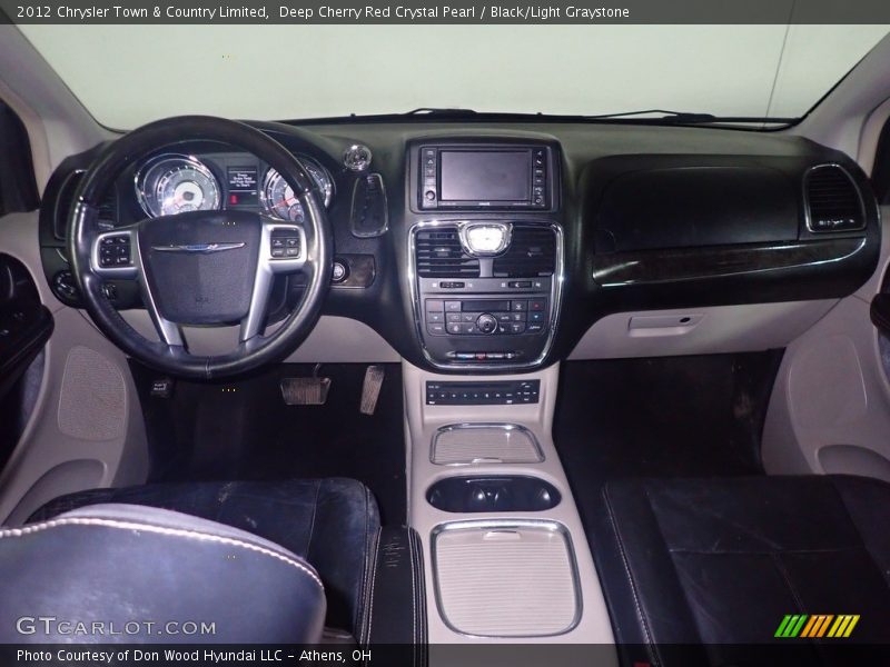 Deep Cherry Red Crystal Pearl / Black/Light Graystone 2012 Chrysler Town & Country Limited