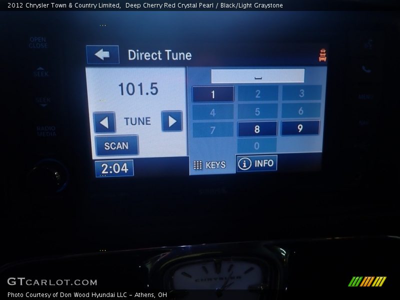 Deep Cherry Red Crystal Pearl / Black/Light Graystone 2012 Chrysler Town & Country Limited