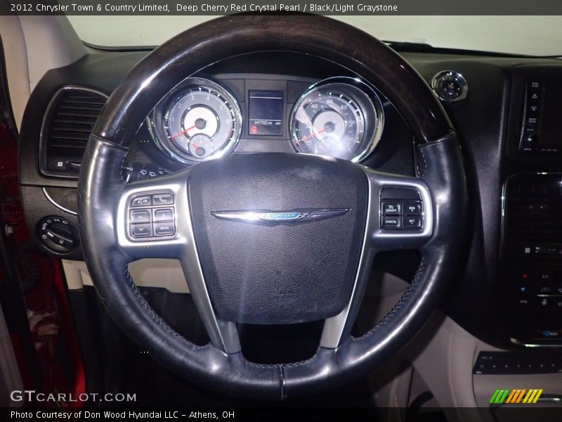 Deep Cherry Red Crystal Pearl / Black/Light Graystone 2012 Chrysler Town & Country Limited