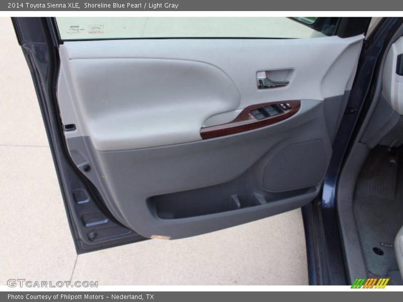 Shoreline Blue Pearl / Light Gray 2014 Toyota Sienna XLE