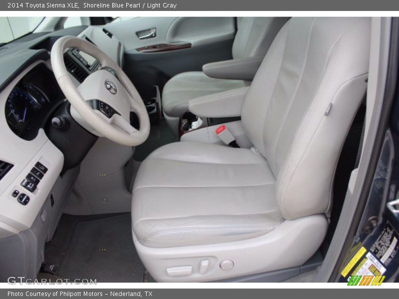 Shoreline Blue Pearl / Light Gray 2014 Toyota Sienna XLE