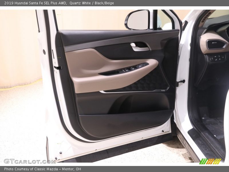 Quartz White / Black/Beige 2019 Hyundai Santa Fe SEL Plus AWD