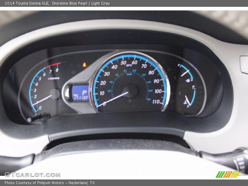 Shoreline Blue Pearl / Light Gray 2014 Toyota Sienna XLE