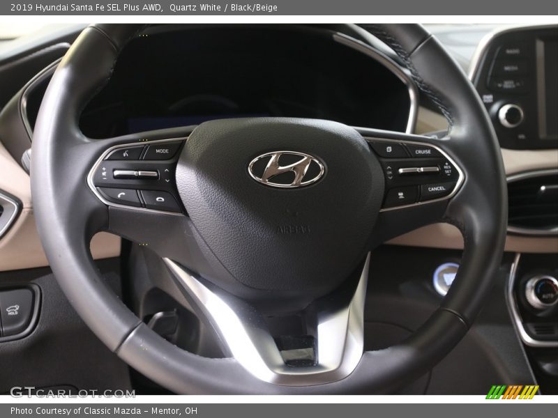 Quartz White / Black/Beige 2019 Hyundai Santa Fe SEL Plus AWD