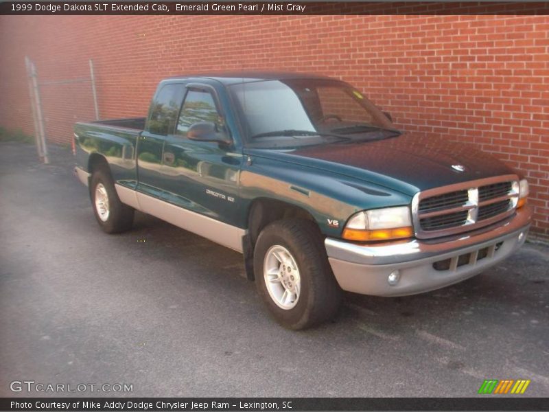 Emerald Green Pearl / Mist Gray 1999 Dodge Dakota SLT Extended Cab