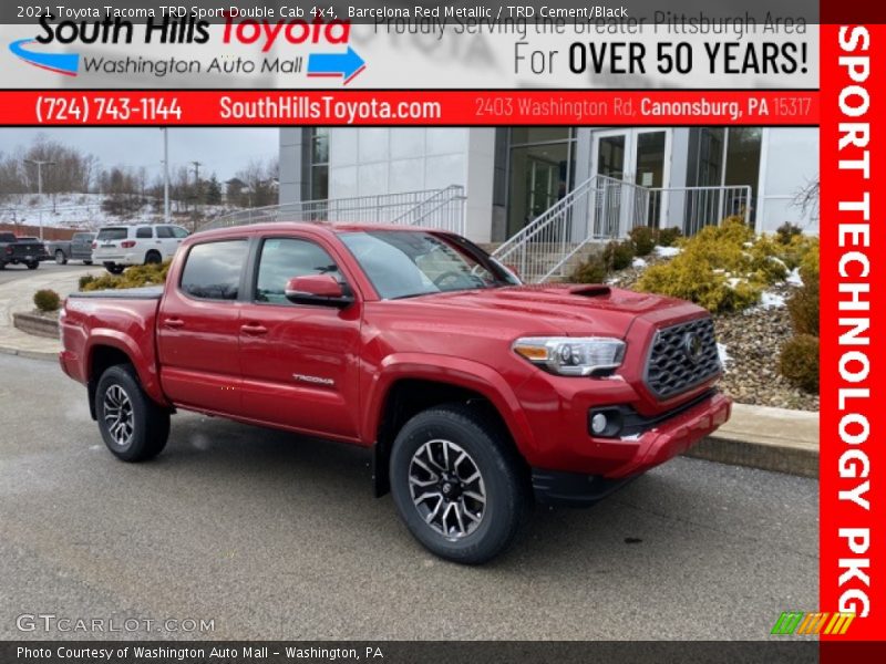 Barcelona Red Metallic / TRD Cement/Black 2021 Toyota Tacoma TRD Sport Double Cab 4x4